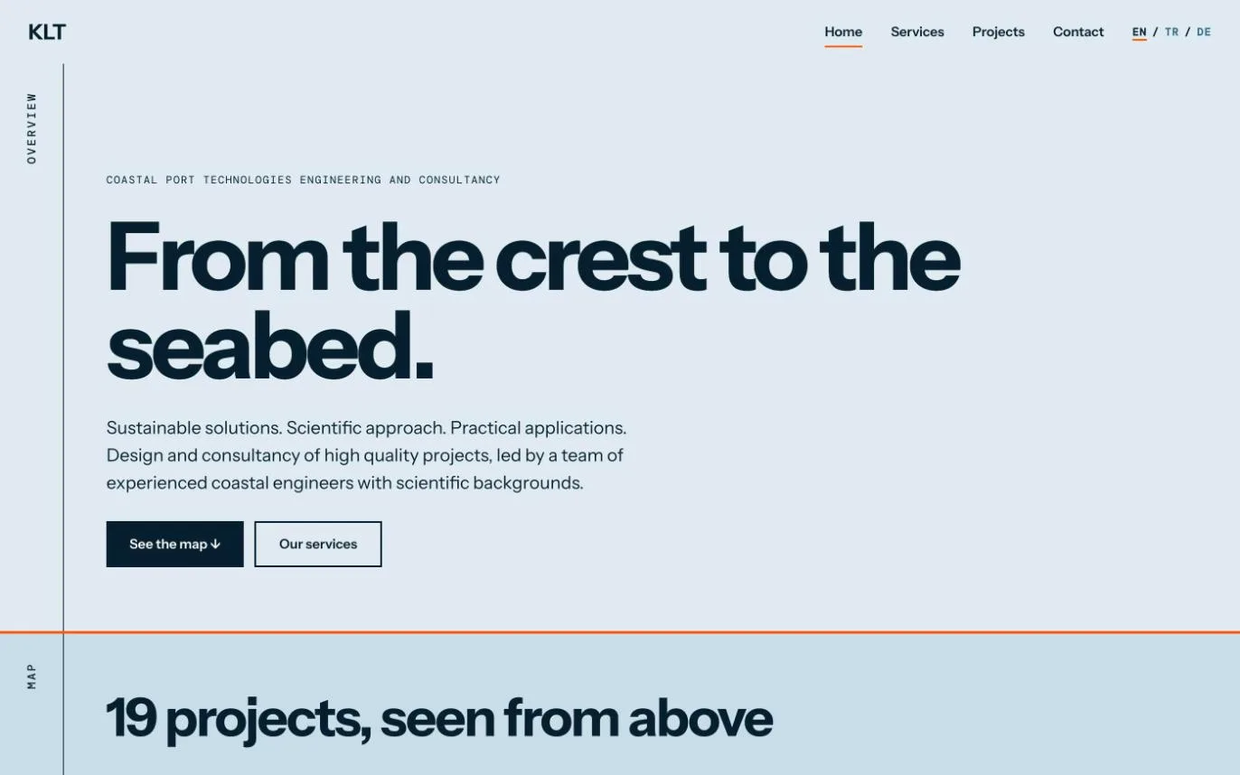 The KLT Engineering homepage: from the crest to the seabed
