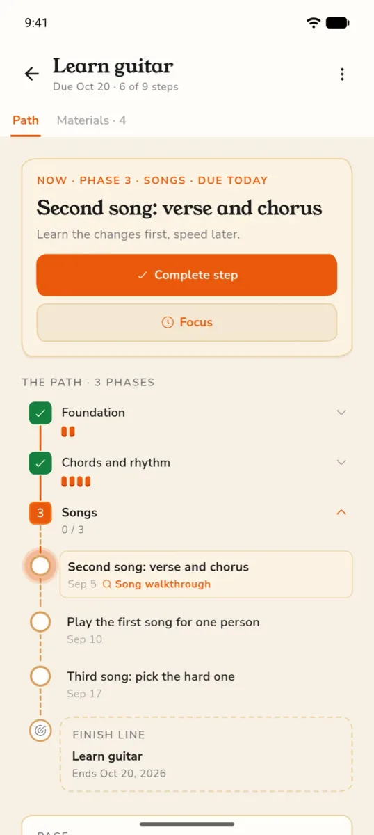 A phased plan on Android